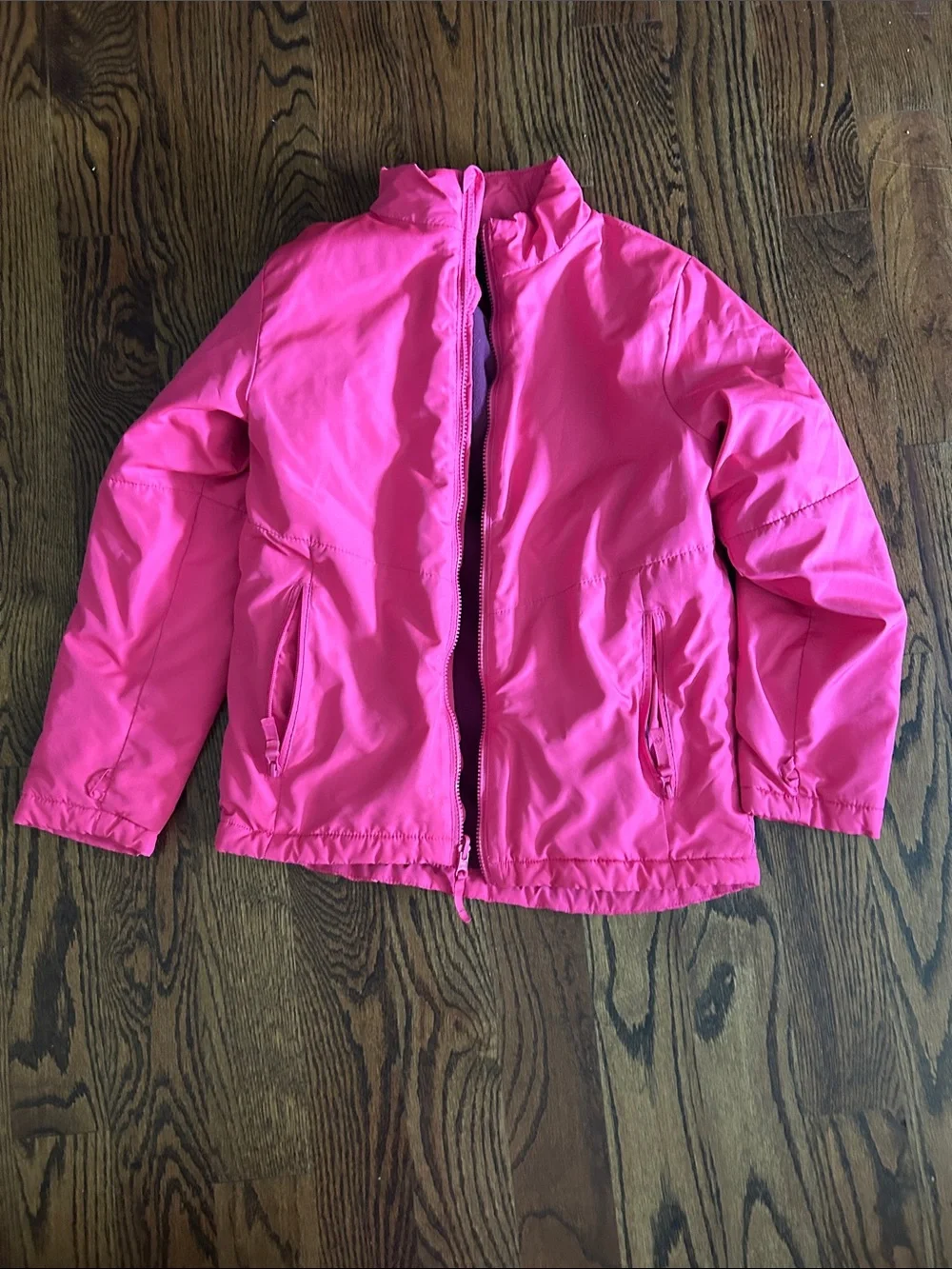 all in motion Pink & Purple Hooded Puffer Jacket